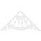 Ekena Millwork Pitch Wagon Wheel Architectural Grade PVC Gable Pediment, 36"W x 18"H x 1"P (12/12) GPP036X018X100WAG - alternate 2